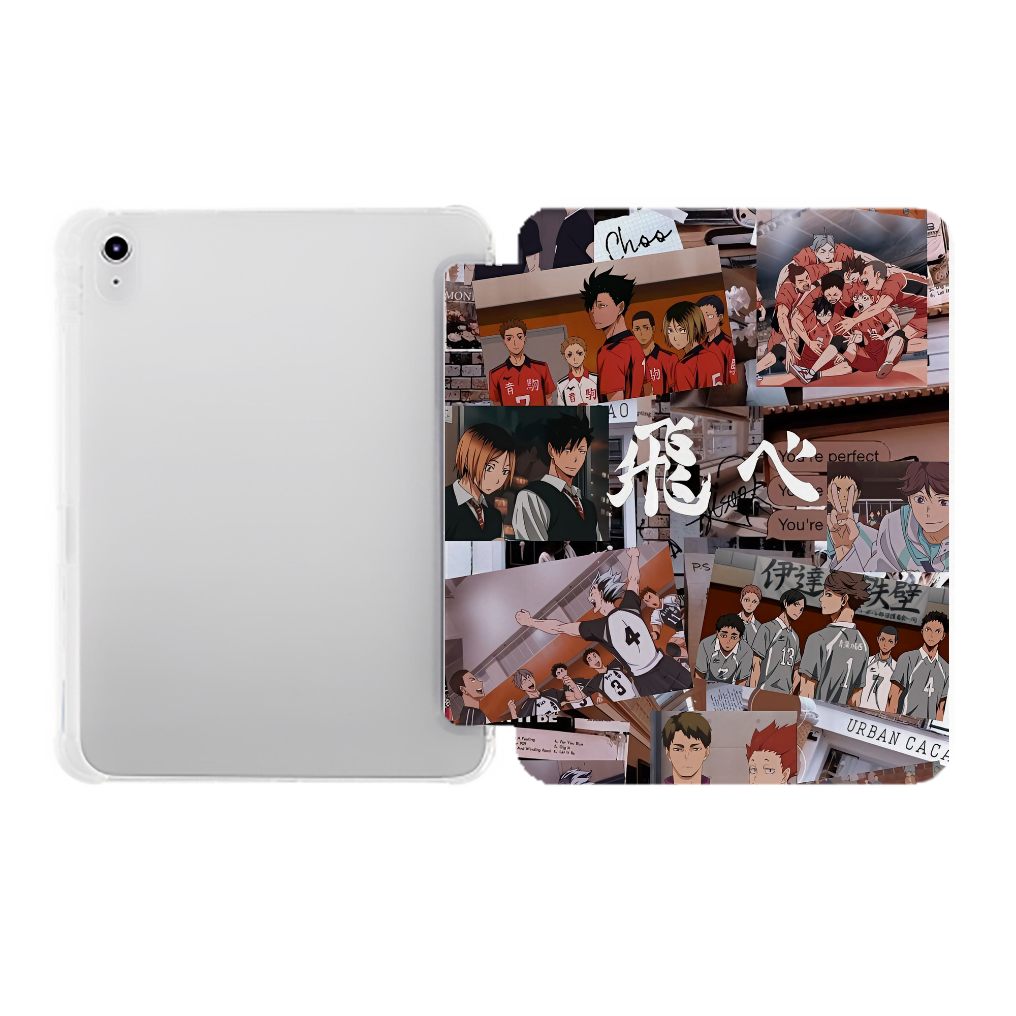 （画像用） ハイキュー!! Haikyu!! IPad ケース ペン収納付き 三つ折りスタンド PUレザー×シリコン 対応機種9.5/10.5/10.9インチ